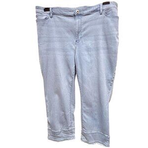 J.JILL Capri Jeans Plus Size 22 Light Wash Blue Stretch Denim Womens Crop Pants